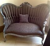 Victorian balloon-back sofa