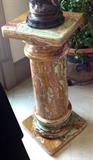 Green varigated onyx pedestal