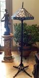 Stained Glass shade,iron base floor lamp