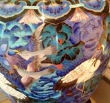 Detail, large Cloisonné vase