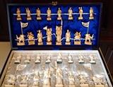 Carved Ivory chess set, 1920's 