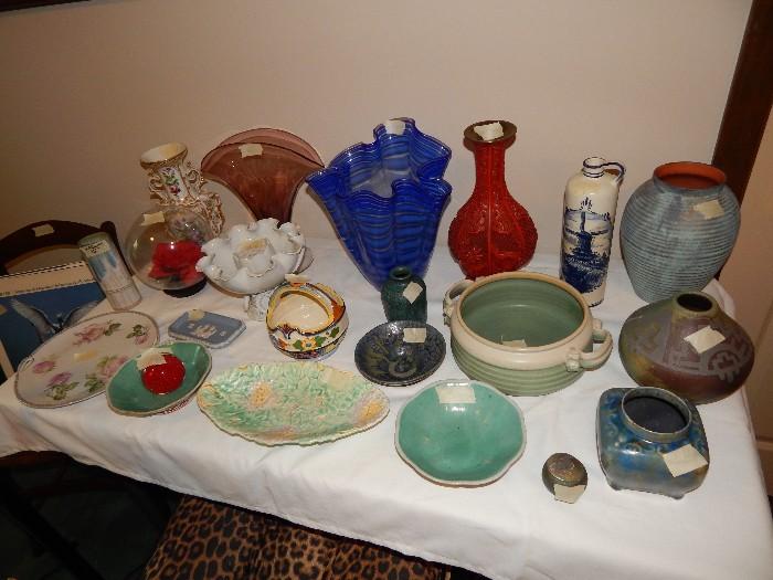 pottery, cinnabar, glass etc