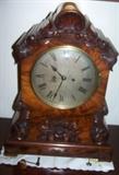 ENGLISH ROSEWOOD DOUBLE FUSEE TABLE CLOCK - HUNTLY