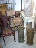 Victorian Brass Umbrella Cans; Furniture pieces