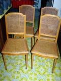 set of 4 french music room chairs