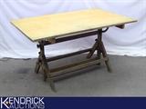 Large Early Century Industrial&nbsp;Drafting Table
