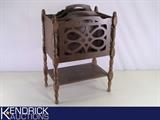 Vintage Wood Magazine Rack
