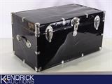 Black Metal Trunk/Foot Locker
