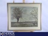 Wood Framed Print of Le Fagot Attendu&nbsp;by Jean Baptiste Camille Corot
