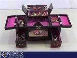 Vintage Lacquered Jewelry Box/Music Box full of Costume Jewelry
