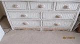 WICKER DRESSER W/MIRROR