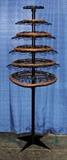 Metal and Wicker Tree-Style 3 Tier Wine Rack