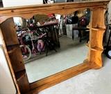 Colonial Style Mirrored Shelf Unit ... use as hutch top for another piece of furniture or modify and use as wall mounted unit.