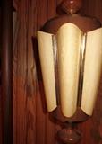 Vintage 3-light pendant pole lamp