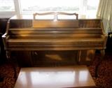 Kimball Console piano with storage bench