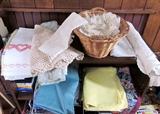 Hand made doilies, linens