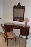 c1940's Ladies' Kidney desk or vanity with chair