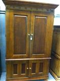 Cherry Wood Cabinet with Decorative Top