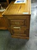Solid Oak File Cabinet