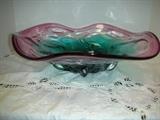 Blue/Pink Decorative Glass Bowl