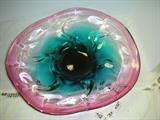 Blue/Pink Decorative Glass Bowl