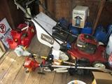 Outside Shed  Toro 7.0 lawnmower-2 weedeaters-