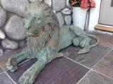Pair of metal Lions.