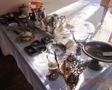 Wegewood pieces, ornate brass inkwell, coalport china pieces and more