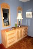 Contemporary dresser, mirrors