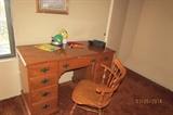 Maple kneehole desk and chair