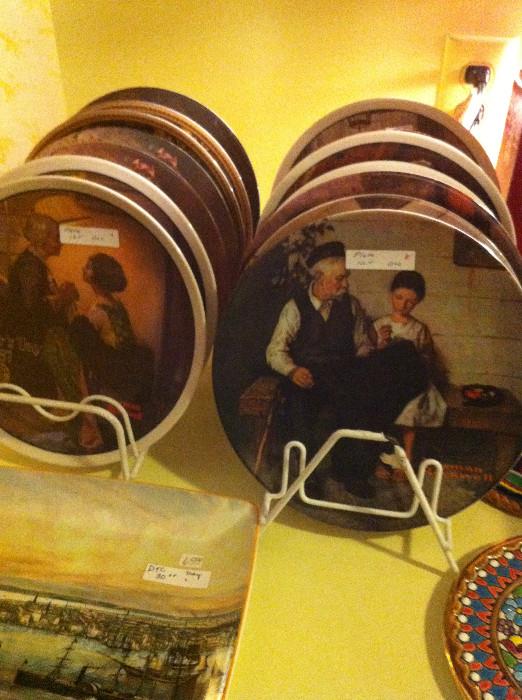                        Norman Rockwell collector plates