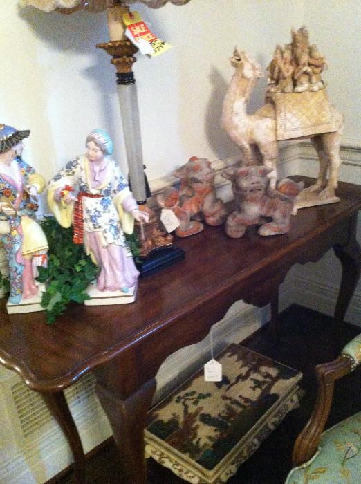    some of the many decorative items,tables, & lamps