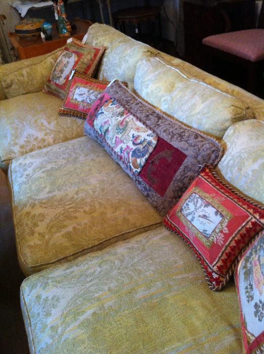  great selection of decorative pillows on 1 of 5 sofas