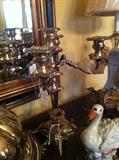                       1 of pair sterling candelabras