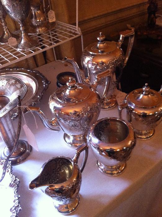                   exceptional sterling coffee/tea set