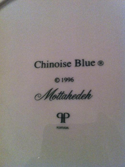              "Chinoise Blue" china by Mottahedeh