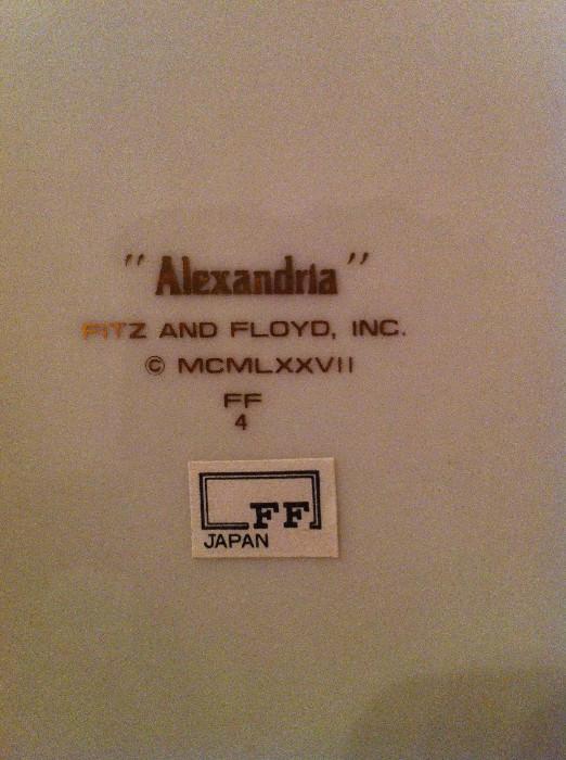                      "Alexandria" by Fitz and Floyd