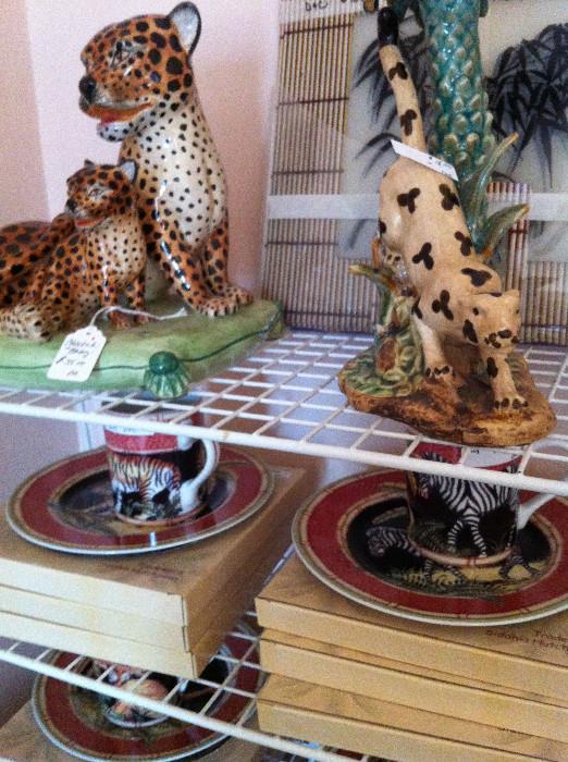         wild animal selections of dishes & figurines