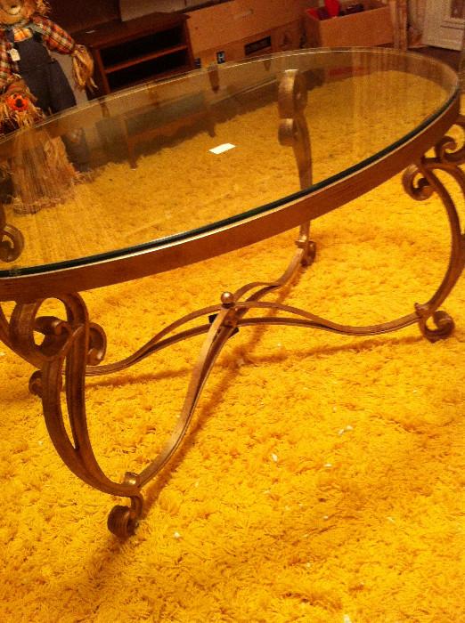                           oval glass top coffee table