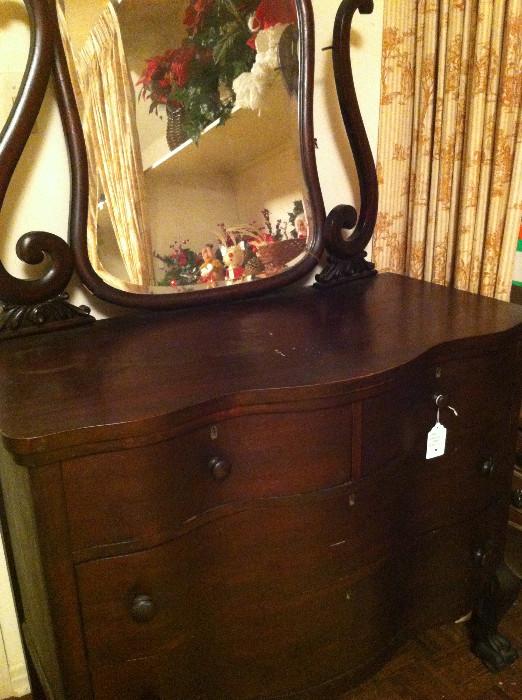                       antique dresser with mirror