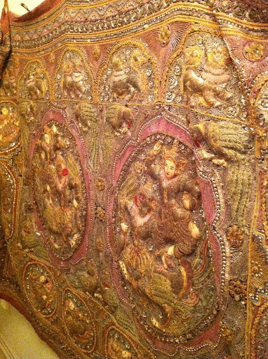                             sequined Asian tapestry