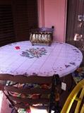                         tile topped table & 4 chairs