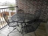 Iron Patio Table and 4 chairs - good condition!