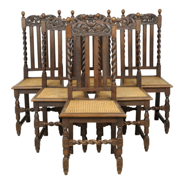 A SET OF SIX FRENCH RENAISSANCE REVIVAL SIDE CHAIRS