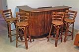 Cool Bamboo Bar & Stools