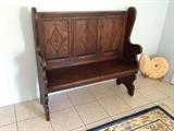 Carved Oak Bench