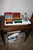 Vintage table and trains