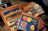 Vintage crate labels