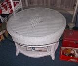 WICKER AND GLASS FURNITURE