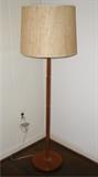 Teak floor lamp with original shade